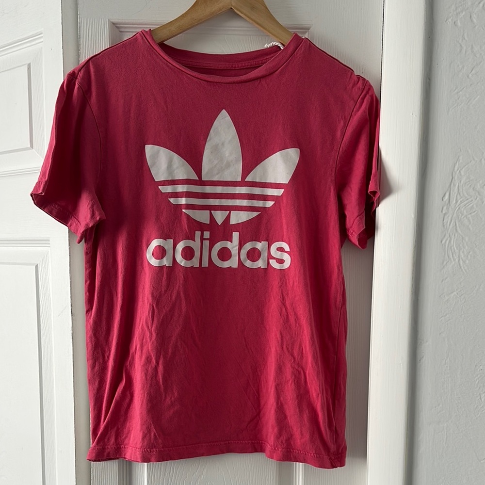 Adidas Trefoil Logo Tee in Vibrant Pink